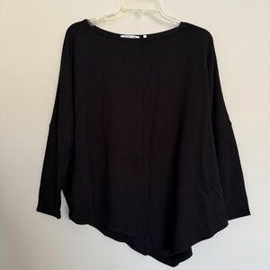 Helmut Lang Black Pullover Dolman Sweater Size M Womens Asymmetrical Hem Capsule